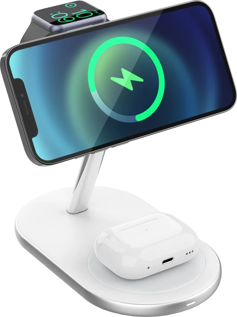 Qi2 Wireless 3-1 Desk Mount White