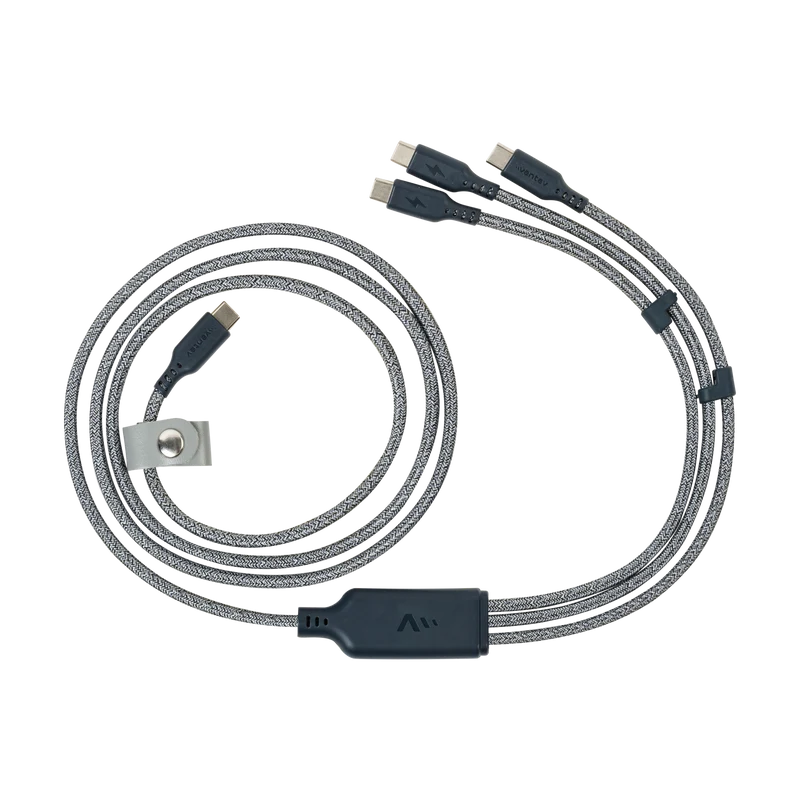 ULTRAFAST Trilogy 140W USB-C to USB-C High Speed 140W 3-in-1 Charging Cable