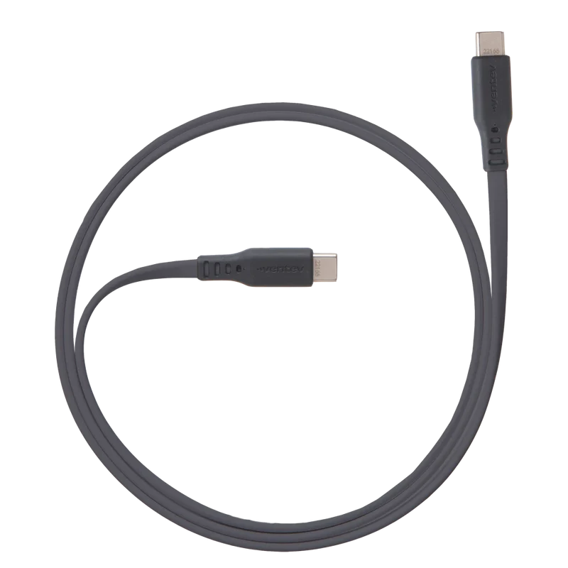 Flat USB C to USB C High Speed Tangle-Free 3 Foot Cable