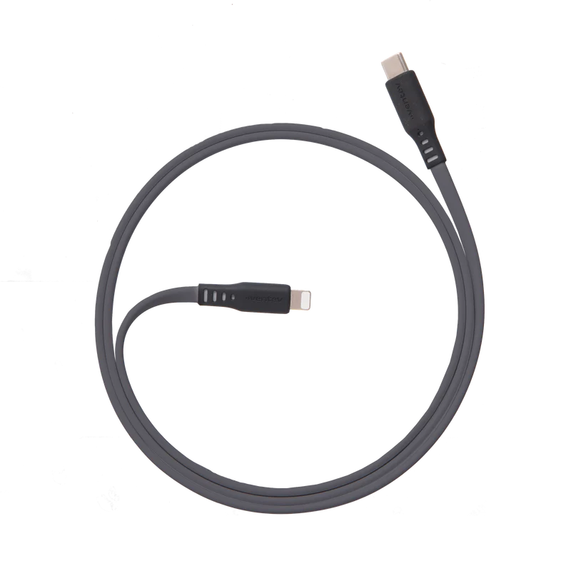 Flat USB C to Apple Lightning High Speed Tangle-Free 3 Foot Cable