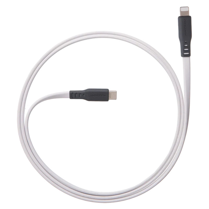 Flat USB C to Apple Lightning High Speed Tangle-Free 6 Foot Cable