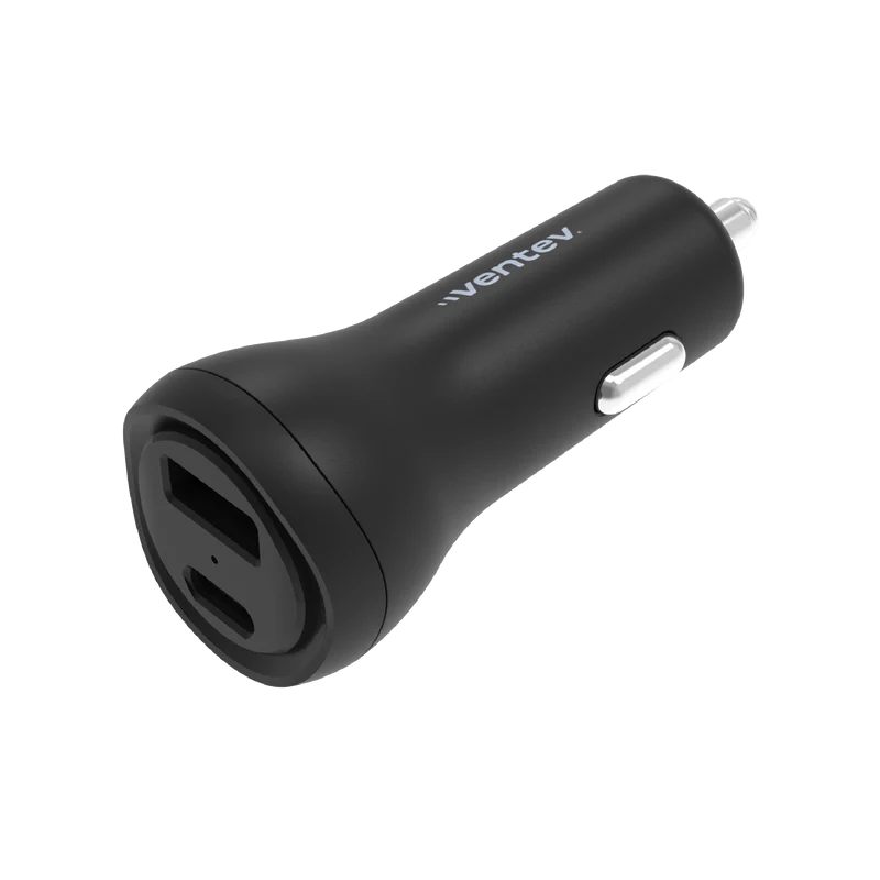32W ULTRAFAST USB-C and USB-A Universal Dual Car Charger