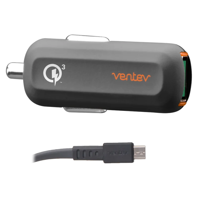 24W ULTRAFAST USB-A Car Charger and USB-A to Micro-USB Cable
