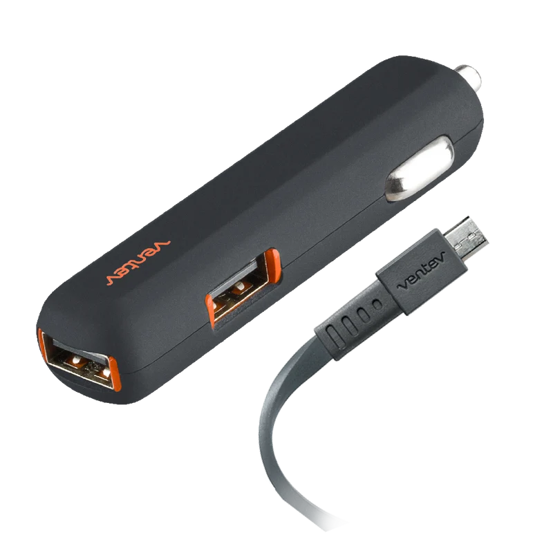 24W ULTRAFAST USB-A Dual Mini Car Charger and USB-A to Micro-USB Cable