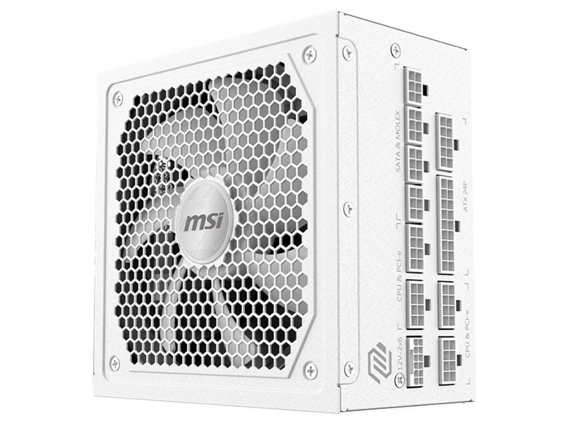 MSI MAG A1000GL 80+ Gold Fully Modular ATX 3.1 Power Supply (White)