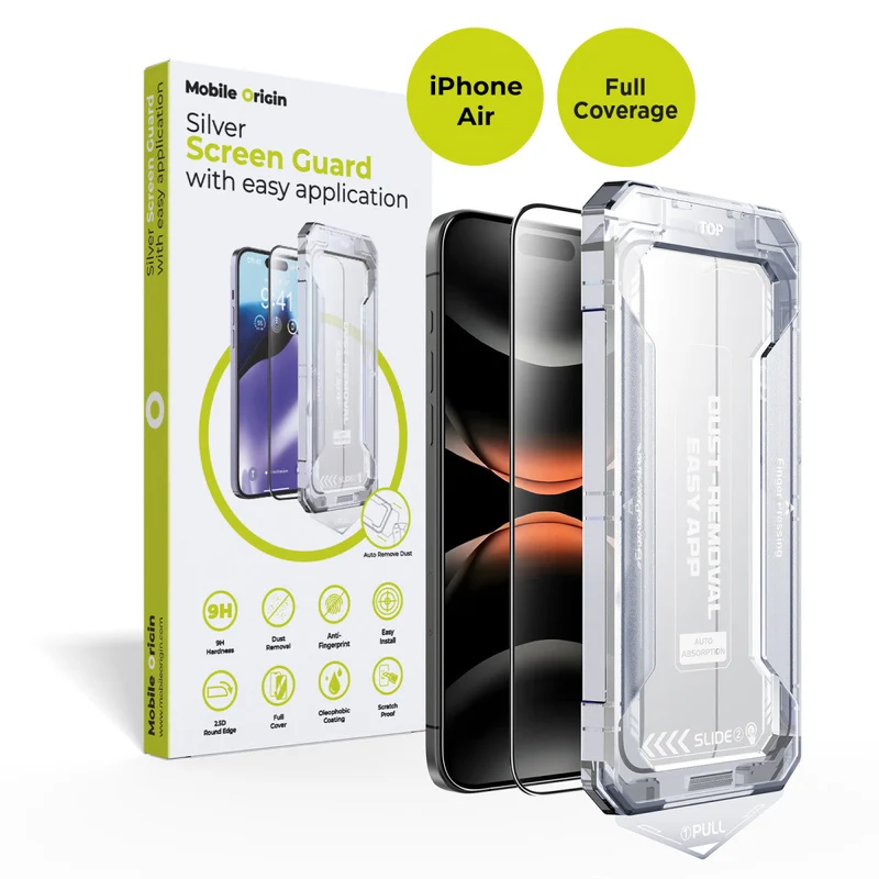 Ochranné sklo se snadnou instalací, celoplošné, pro iPhone Air