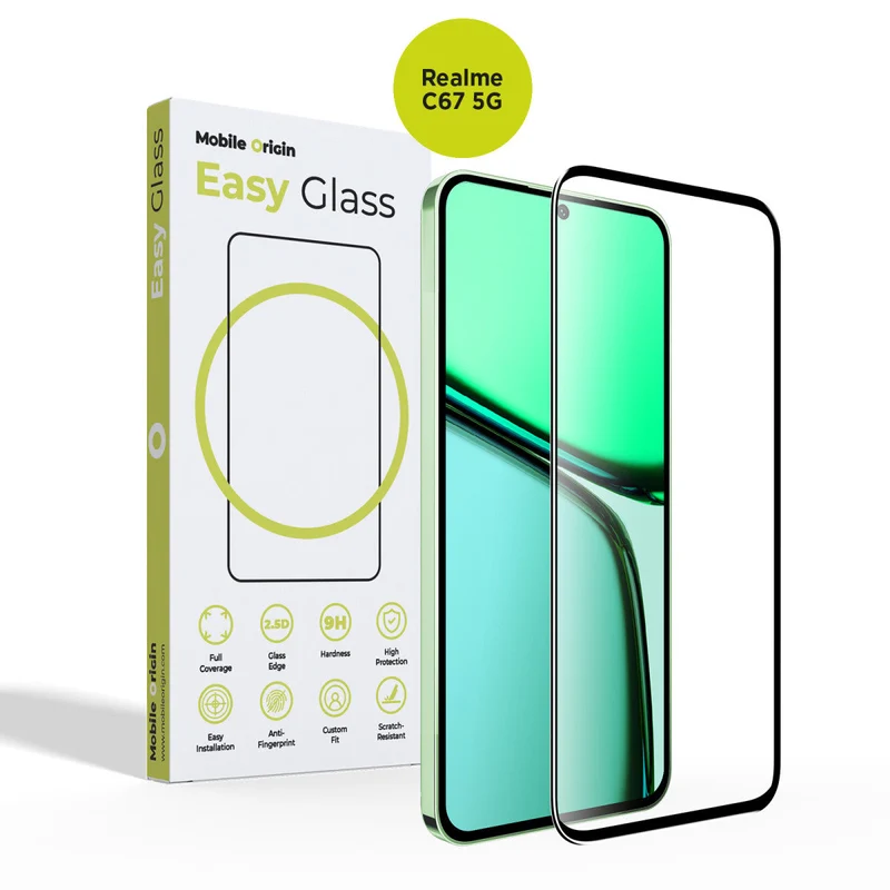 Ochranné sklo EasyGlass, celoplošné, pro Realme C67 5G