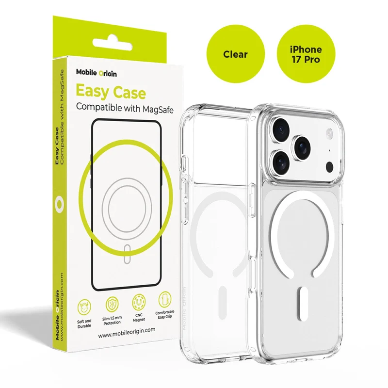 Pouzdro Easy Hybrid MagSafe pro iPhone 17 Pro, Čirá