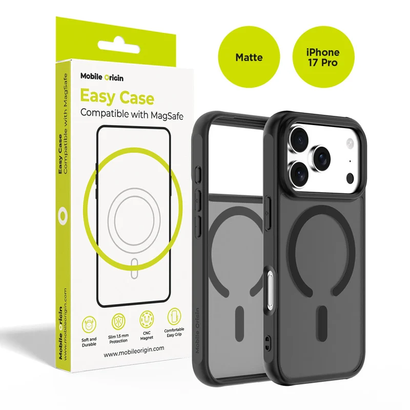 Pouzdro Easy Hybrid MagSafe pro iPhone 17 Pro, Matně černá