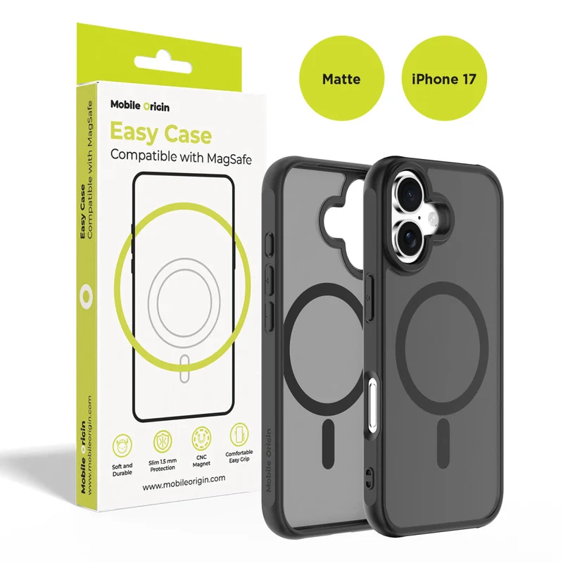 Pouzdro Easy Hybrid MagSafe pro iPhone 17, Matná černá
