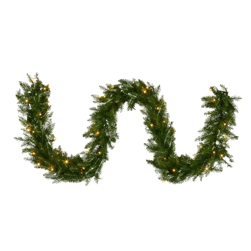 Christabelle 2.74m Christmas Garland with LED Lights Dunhill Shimmer Fir Tree Decoration Ornament