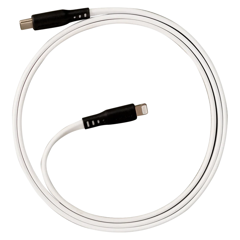 Flat USB C to Apple Lightning High Speed Tangle-Free 6 Foot Cable
