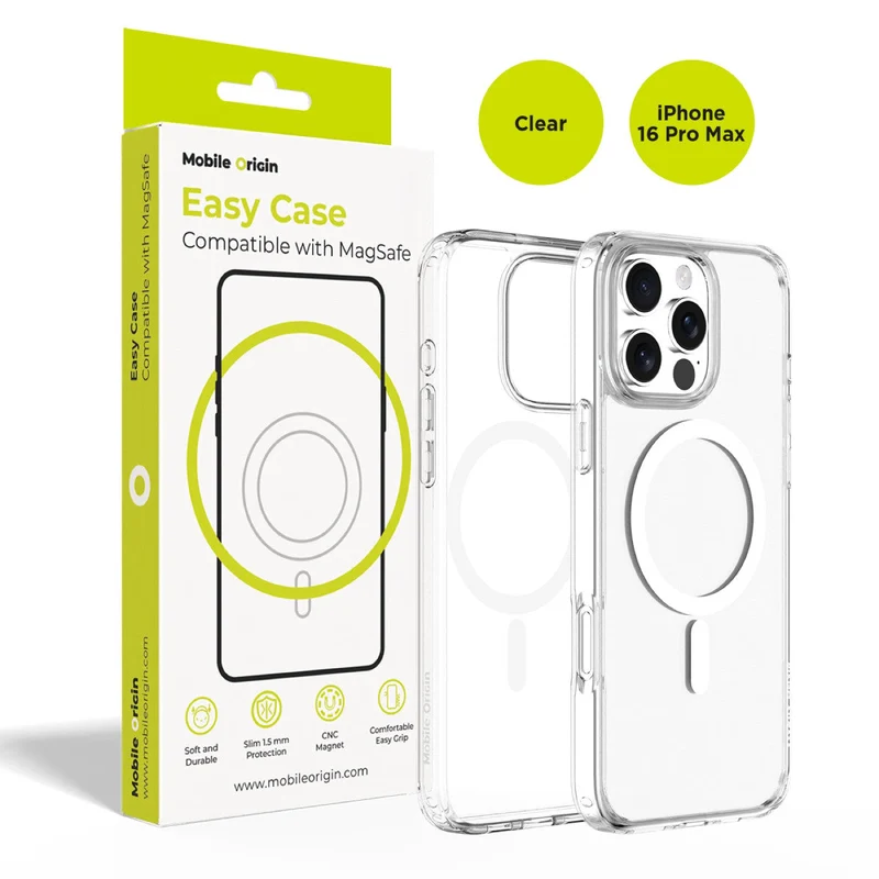 Pouzdro Easy Hybrid MagSafe pro iPhone 16 Pro Max, Čirá