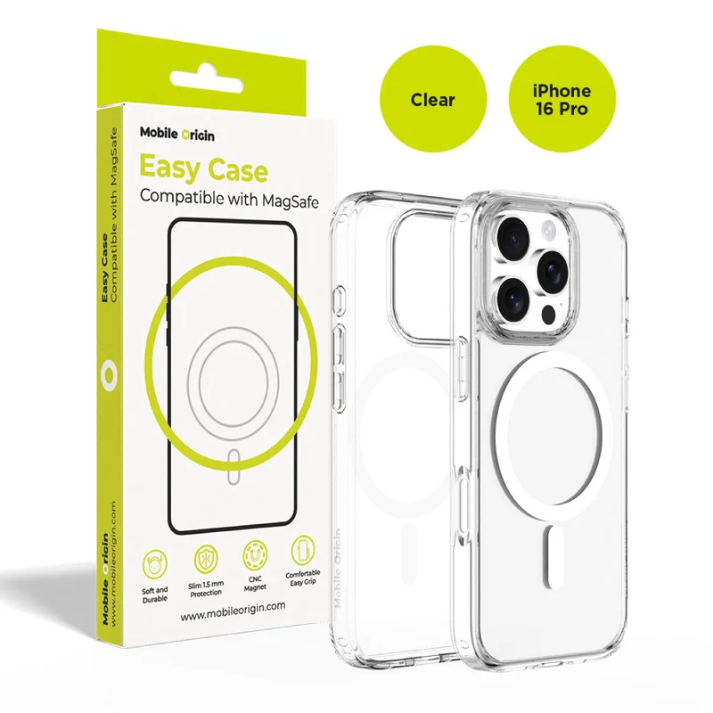 Pouzdro Easy Hybrid MagSafe pro iPhone 16 Pro, Čirá