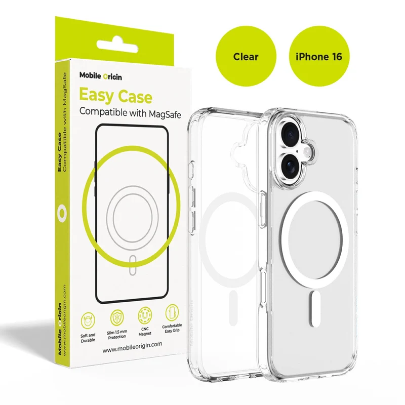 Pouzdro Easy Hybrid MagSafe pro iPhone 16, Čirá