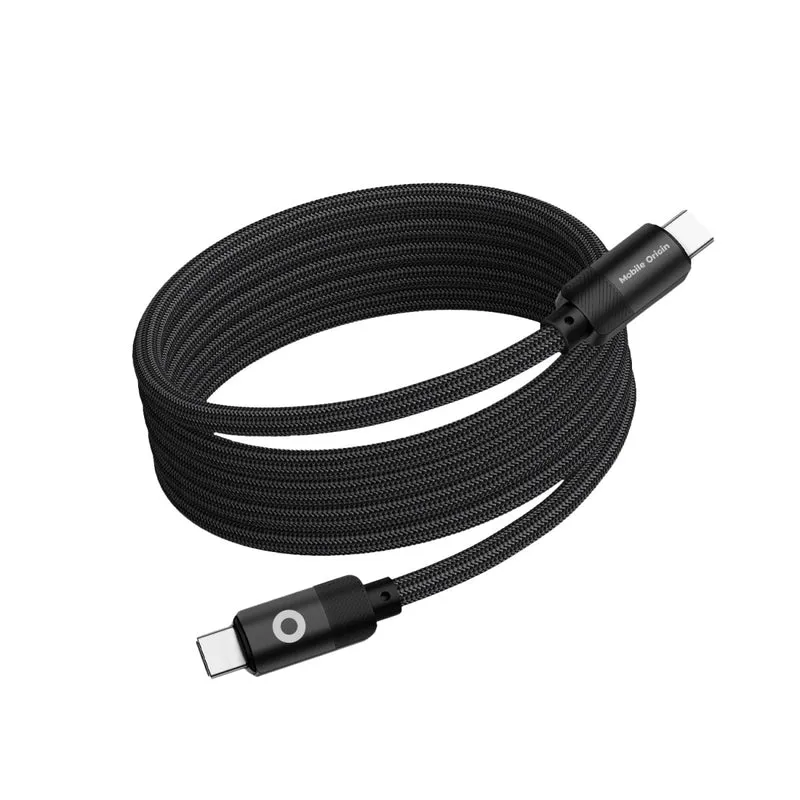 Magnetický kabel USB-C na USB-C MC2, 60W, 480 Mb/s, 1 m, Černá