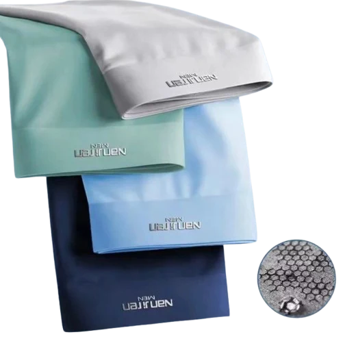 Lot de 4 boxers en soie glacée antibactériens