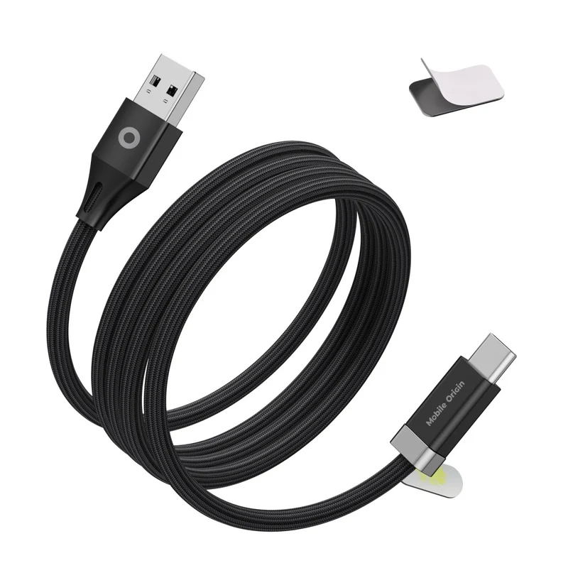 Magnetický kabel StayCable USB-C na USB-A CB6, 27W, 480 Mb/s, 1,5 m, Černá