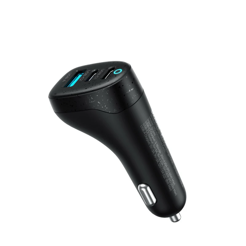 Autonabíječka 2× USB-C + USB-A CA25, 100W, Černá