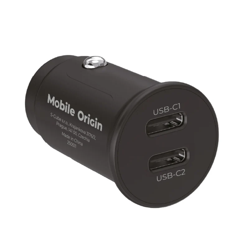 Autonabíječka 2× USB-C CA20, 30W, Černá