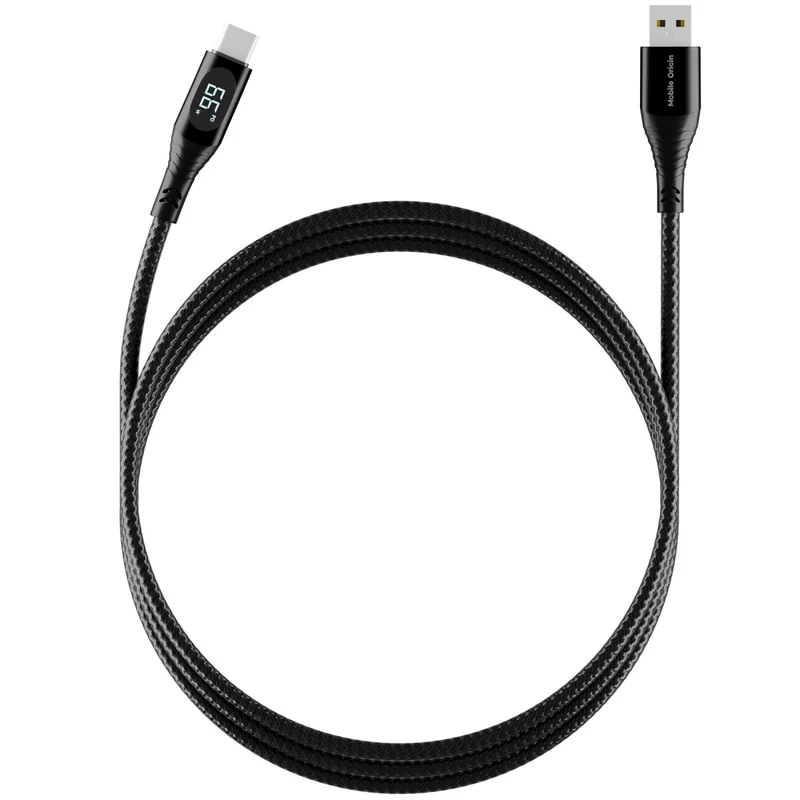 Kabel s displejem USB-A na USB-C CB1, 480 Mb/s, 1,5 m, Černá
