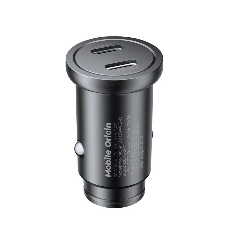 Autonabíječka 2× USB-C CA13, 30W, Černá