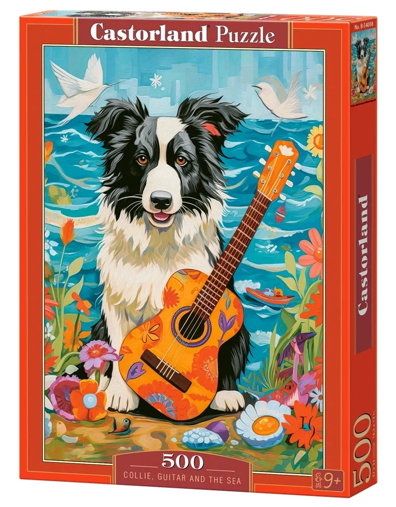 Castorland 500-Pieces Collie Guitar And The Sea Puzzle