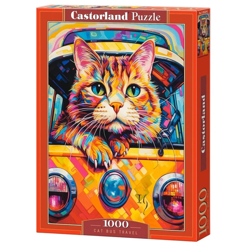 Castorland 1000-Pieces Cat Bus Travel Puzzle