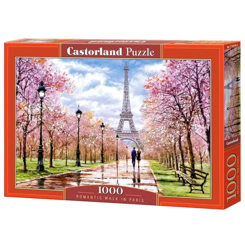 Castorland 1000-Pieces Romantic Walk In Paris Puzzle