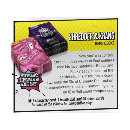 Iello Unmatched Teenage Mutant Ninja Turtles - The Shredder & Krang Hero Decks Game