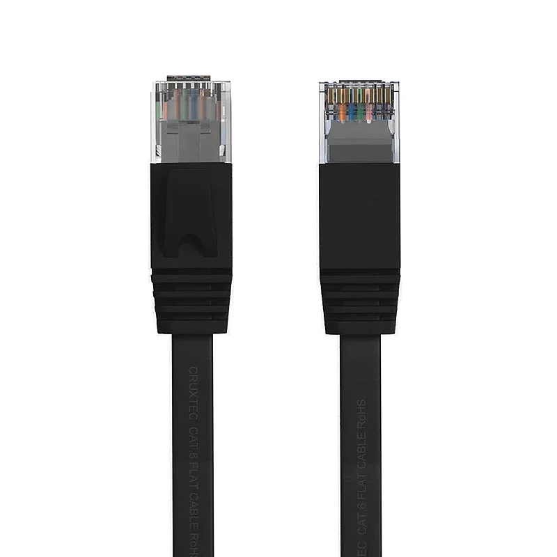 Cruxtec CAT6 UTP Flat Ethernet Cable 30m (Black)