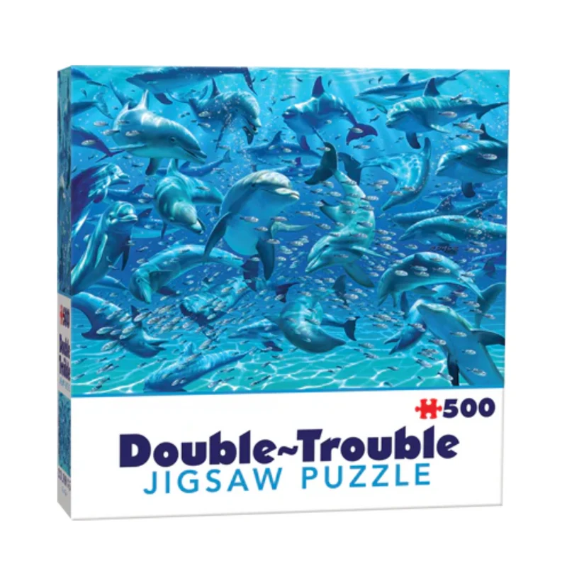 Cheatwell Games 500pc Double-Trouble Dolphins Puzzle