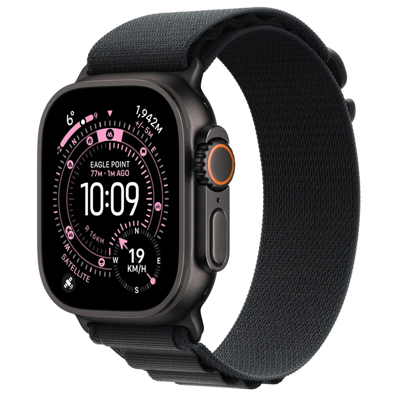 Apple Watch Ultra 3 49mm Black Titanium Case GPS + Cellular Black Alpine Loop (Medium)