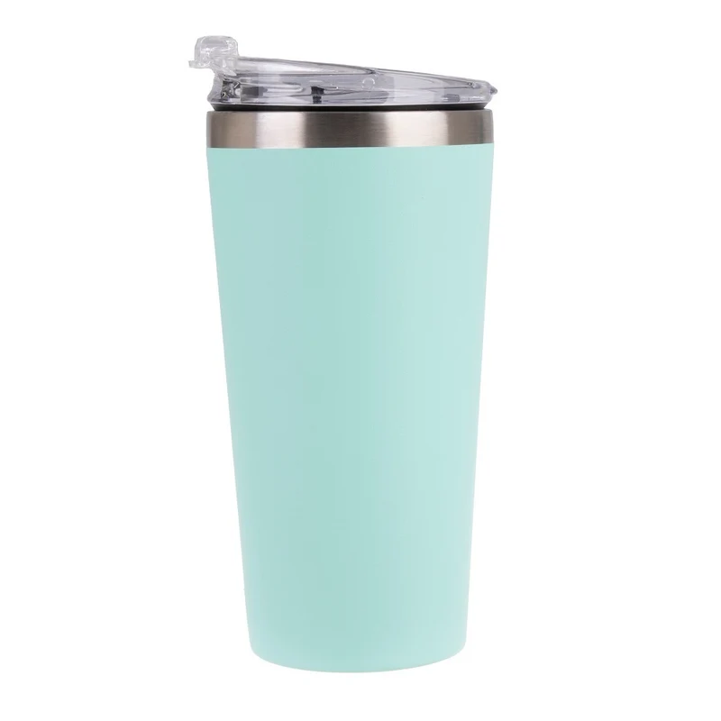 Oasis Stainless Steel Double Wall Travel Mug 480Ml - Mint