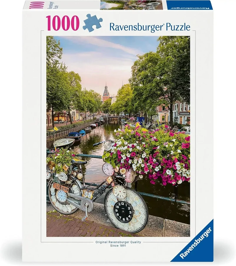 DDA 1000-Pieces Bicycle and Flowers in Amsterdam Puzzle