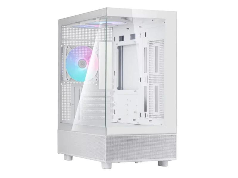 SilverStone LD04 Tempered Glass ARGB Micro-ATX Tower - White