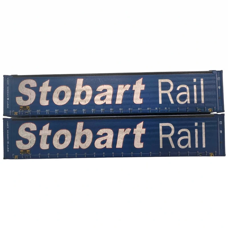 Dapol OO 45ft Curtsin Side CtnrStobart Rail 450043-9 & 450091-1 Weathered