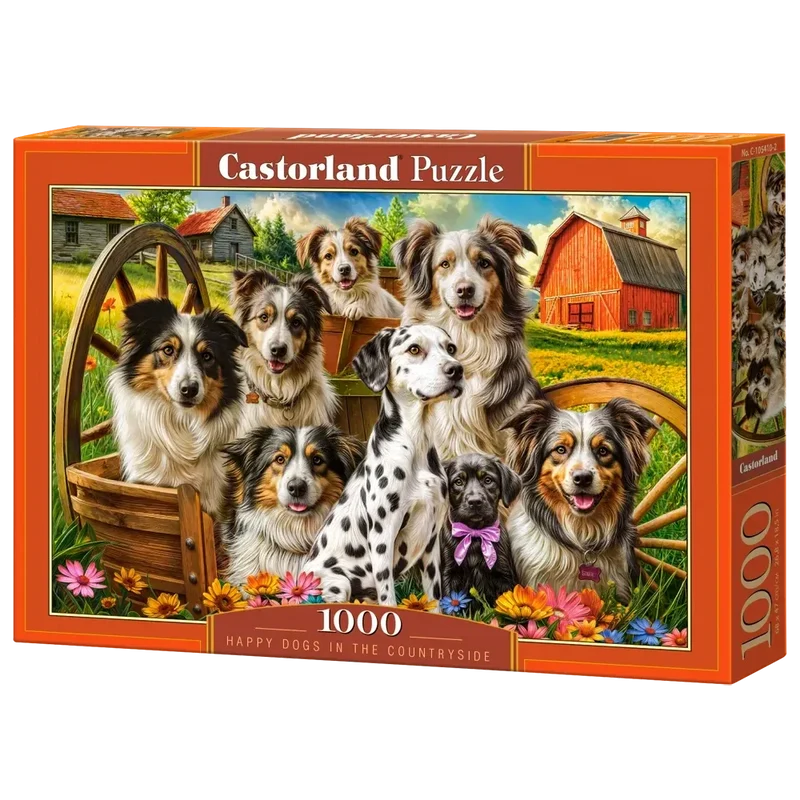 Castorland 1000-Pieces Happy Dogs In The Countryside Puzzle