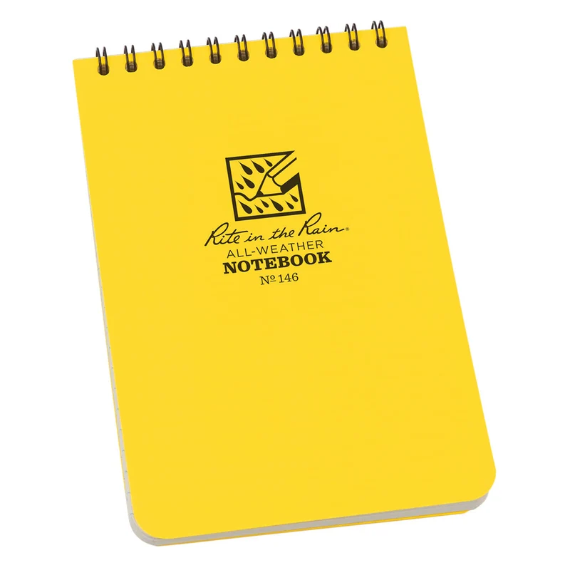 Rite In The Rain Top Spiral 4 X 6 Polydura Notebook - Universal - Yellow