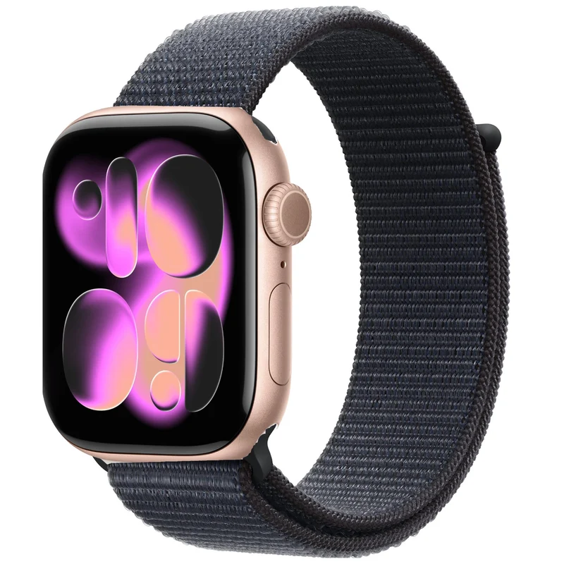 Apple Watch Series 11 46mm Rose Gold Aluminium Case GPS Sport Loop [Black][~Refurbished]
