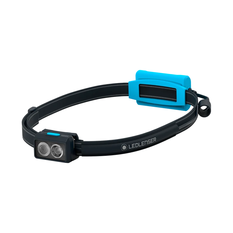 Ledlenser NEO3 Running Headlamp LED AAA Lightweight Red Rear Light - Blue