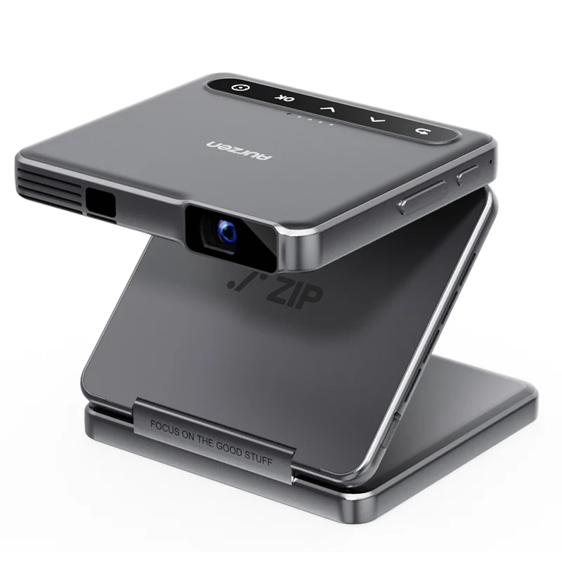 Aurzen ZIP Tri-Fold Portable Projector Grey