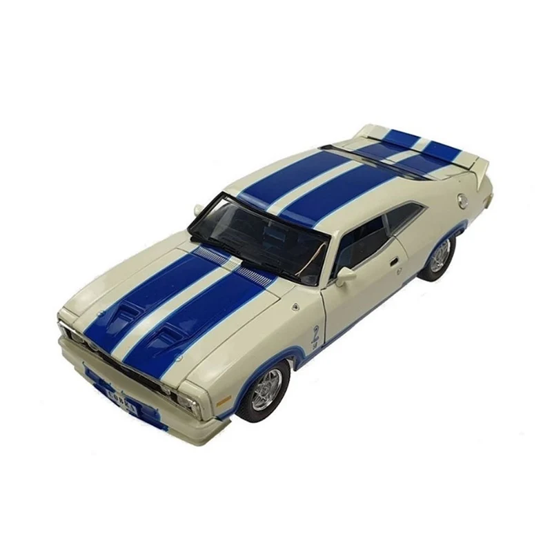 DDA Licensed 1:32 Scale Ford Falcon XC Cobra Option 96 White Blue Stripes Diecast Model Car